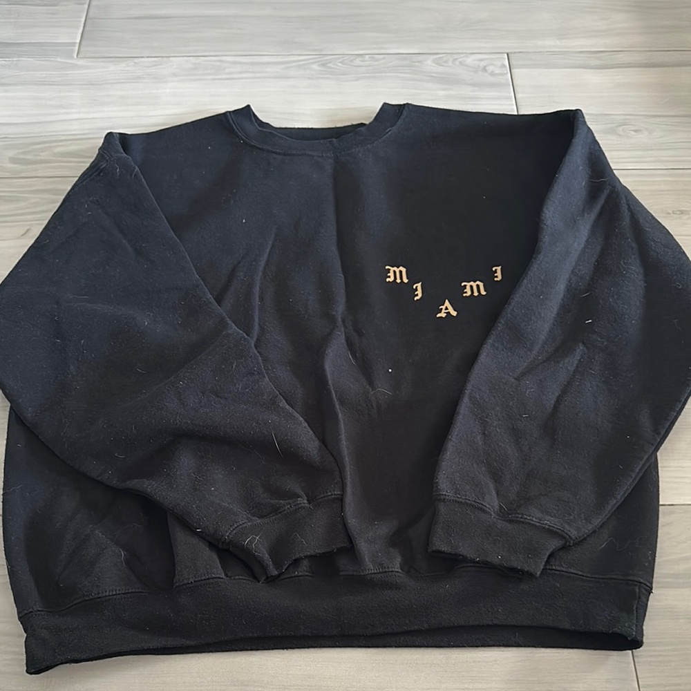 Yeezy / Kanye West “Perfect” / “Miami” Black Crewneck Sweatshirt